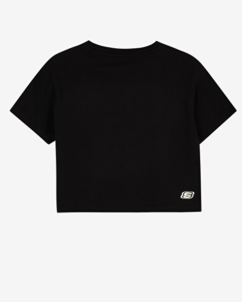 Skechers W Graphic Tee Shiny Logo T-shirt Kadın Siyah Tshirt S221460-001-5