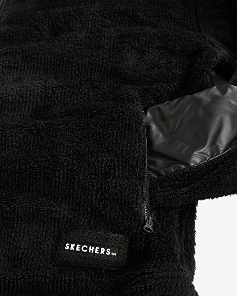Skechers W Outdoor Fleece Hz Sherpa Sweatshirt Kadın Siyah Sweatshirt S222160-001-6