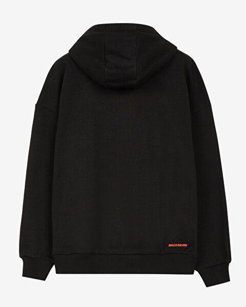 Skechers Mid Weight Fleece M Hoodie Sweatshirt Erkek Siyah Sweatshirt S222162-001-4