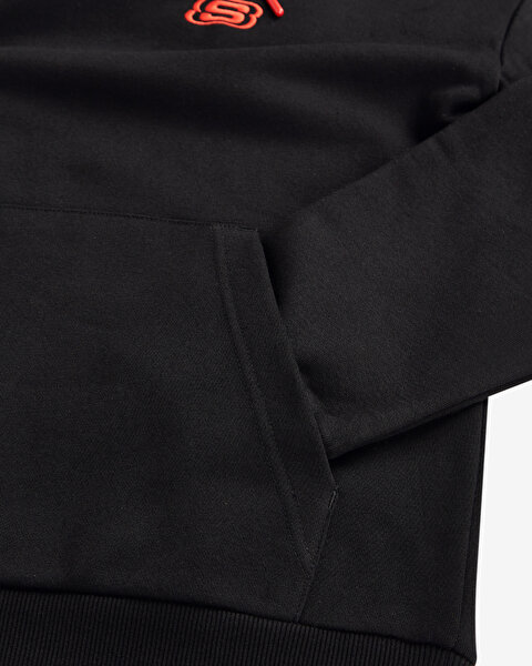 Skechers Mid Weight Fleece M Hoodie Sweatshirt Erkek Siyah Sweatshirt S222162-001-5