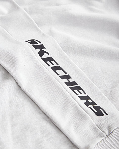 Skechers Mid Weight Fleece M Hoodie Sweatshirt Erkek Gri Sweatshirt S222244-013-6