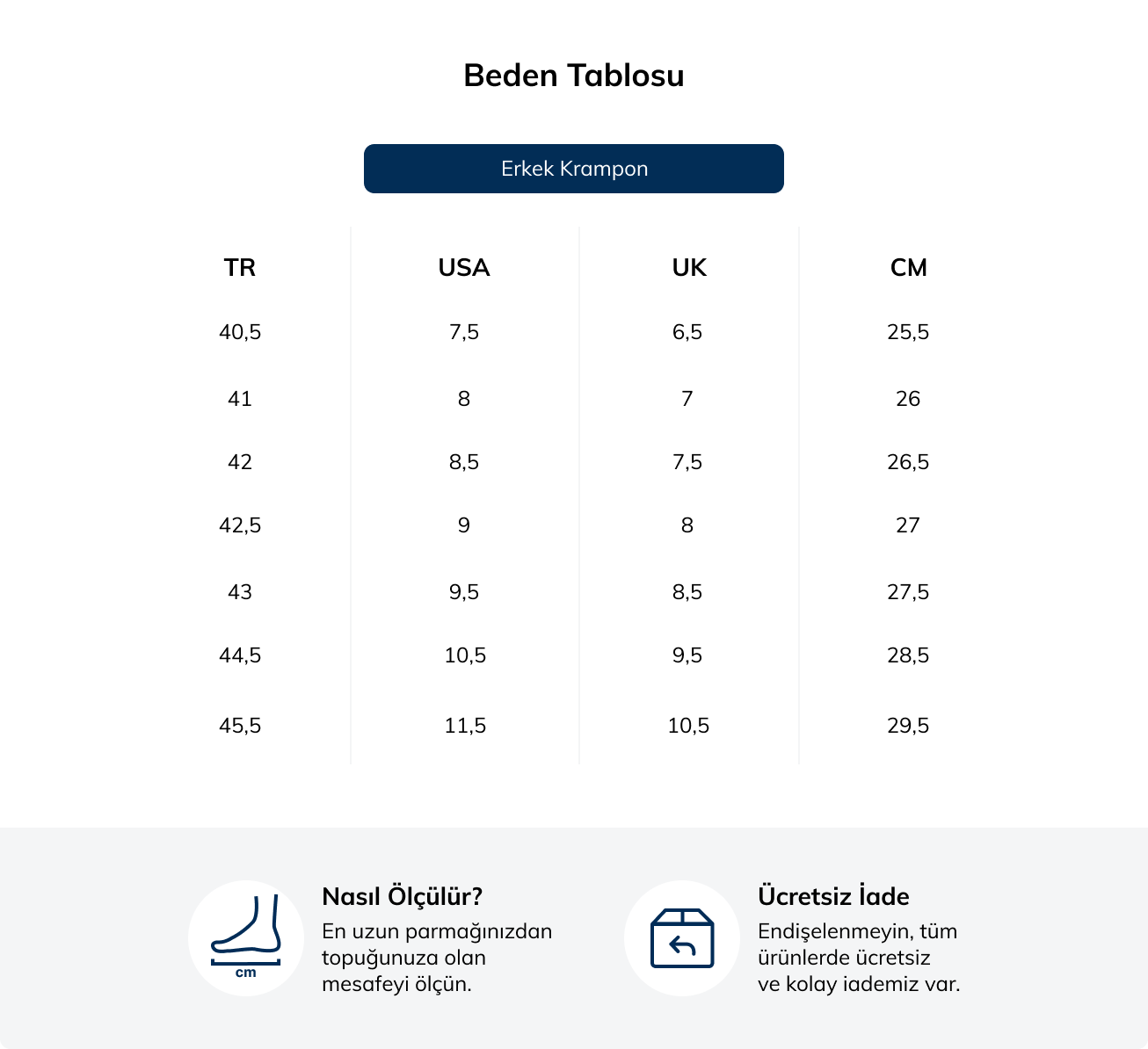Size Table